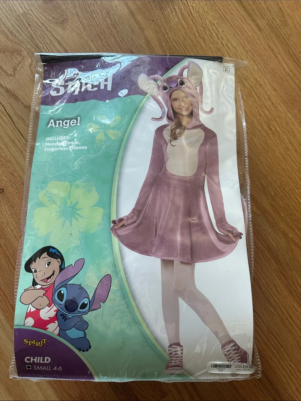 Spirit Girls' Angel Hooded Costume Dress in Lavender and Cream